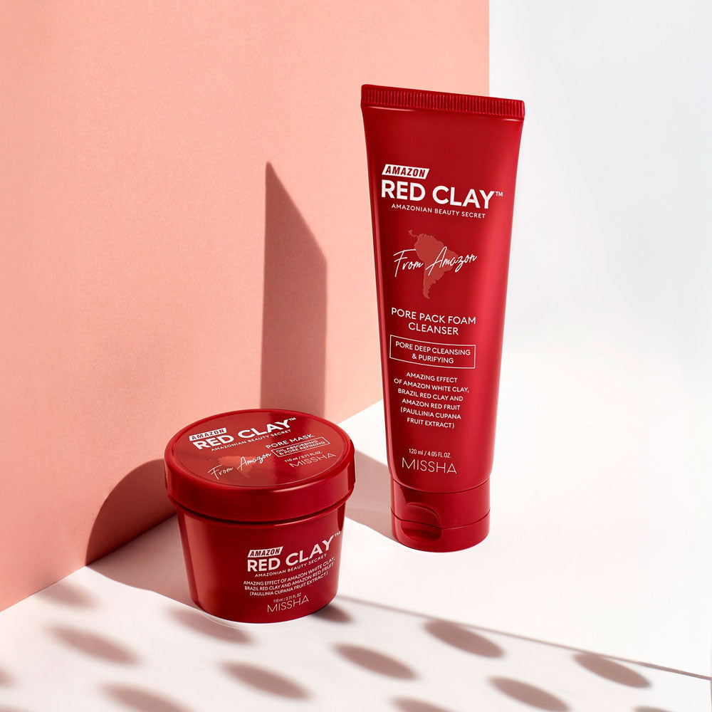 MISSHA | Amazon Red Clay Pore Pack Foam Cleanser