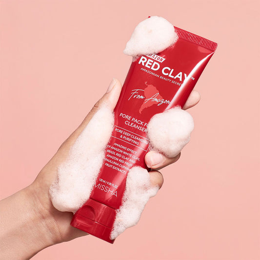 MISSHA | Amazon Red Clay Pore Pack Foam Cleanser